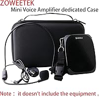 Vista 7 de Estuche rígido de EVA dedicado para ZOWEETEK Mini amplificador de voz portátil con funda de micrófono con cable.