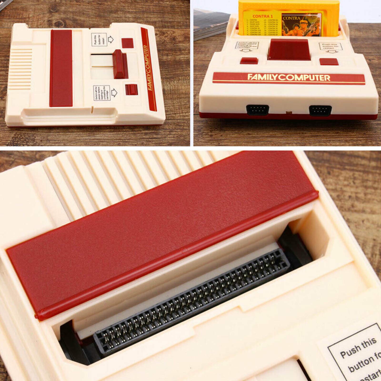 24 In 1 Magic Family Computer Famicom Retro Jeu,Console Fc Card Double Yellow Card Tv Console De Jeu Nintendo Rs-37 Avec 2 Contrôleurs Classiques