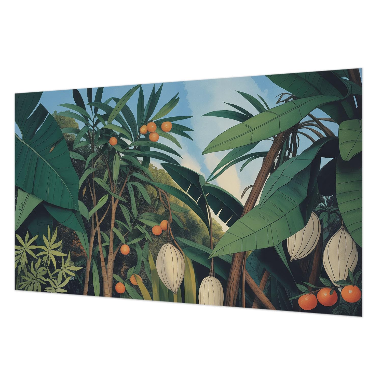 Tapisserie intissée jungle tropicale 416x254 cm pour salon et chambre