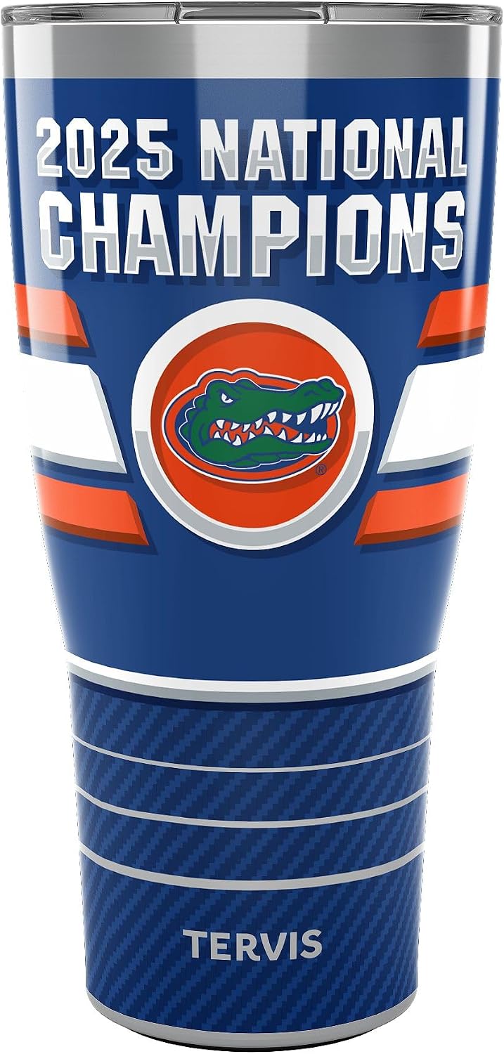 Tervis Traveler Florida Gators - 2025 NCAA Men's Basketball National Champions Made in USA Double Walled Insulated Tumbler Travel Cup Keeps Drinks Cold & Hot, 30oz, Stainless Steel