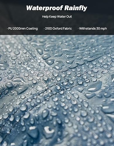 Miniatura 5 de JOYTUTUS Tienda de campaña para camión con Rainfly de 5.5 a 5.8 pies, tienda de campaña recta y espaciosa con malla Sky View, impermeable PU2000mm