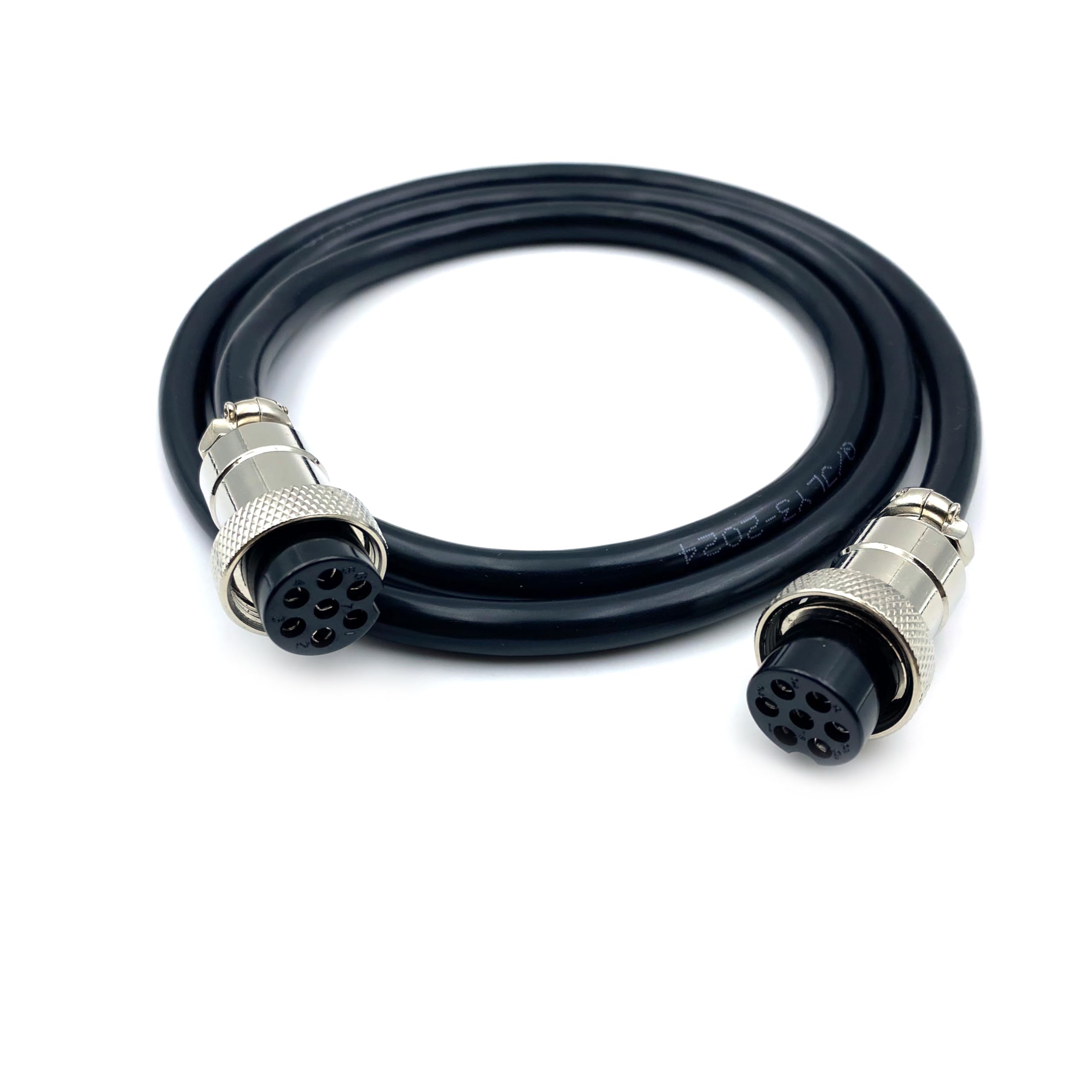3.28 ft GX20 7 Pin Double Female Cable, GX20 7Pins Female to Female Head Aviation Cordset Electrical Connector Panel Mount Circular Metal Adapter Cordset for Ships 5A 200V 18AWG (1meter)