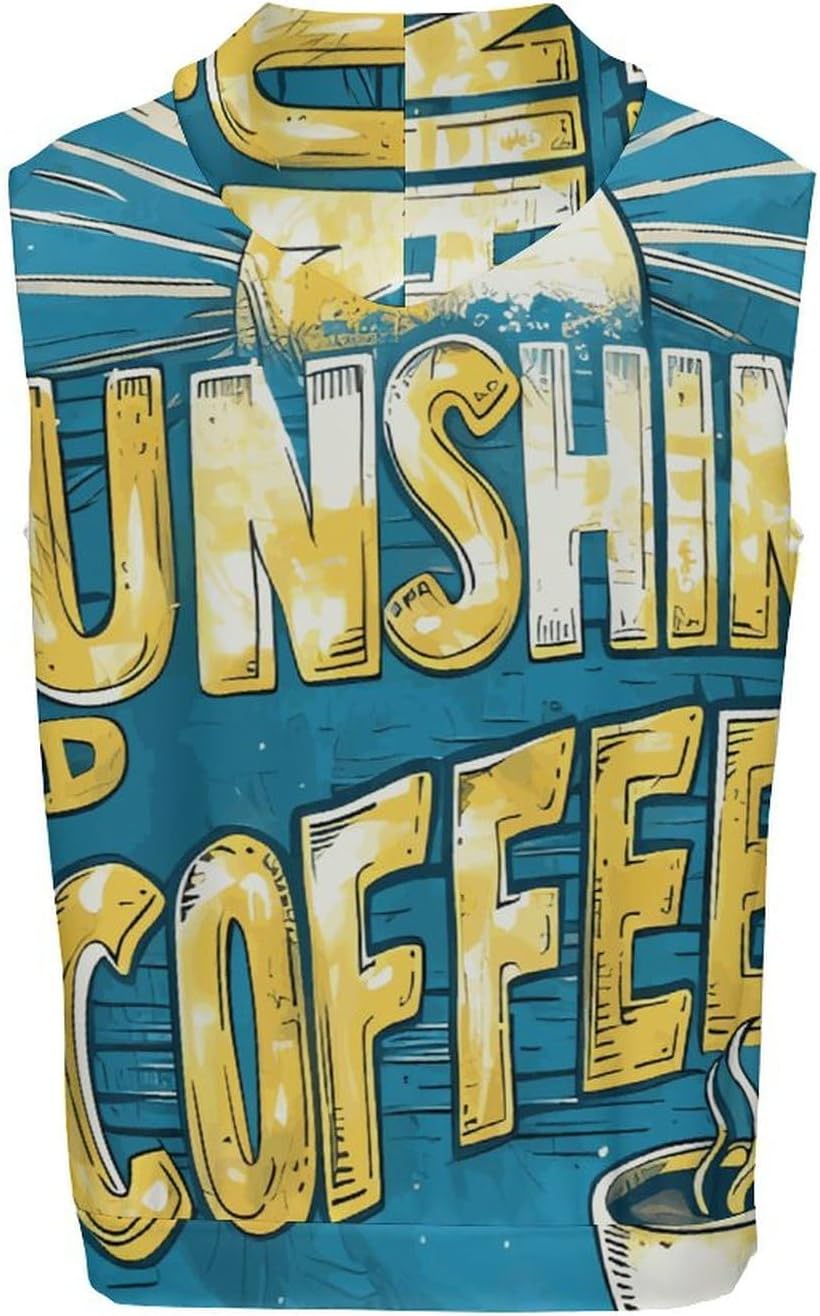 Men's Workout Hooded Tank Tops Sleeveless Muscle Gym T-Shirts