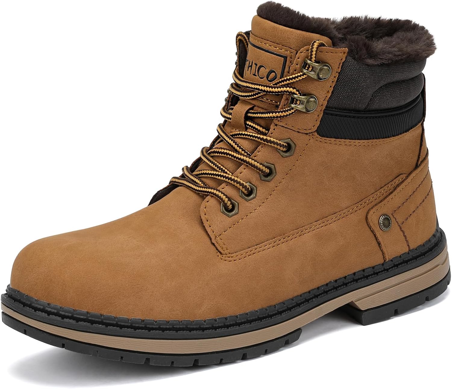 Ahico Walking Boots Mens Fur Warm Lined Winter Ankle Jamaica Ubuy