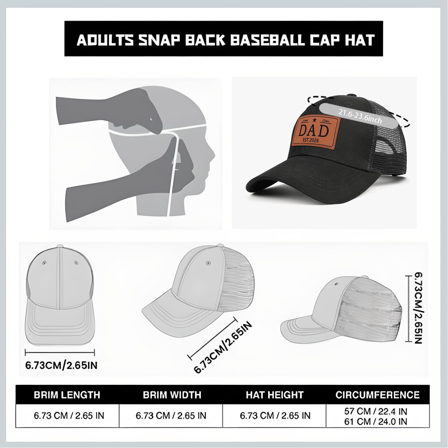 New Dad Fathers Day Dad Hat First Time for Men 2026 Dad Hat - Image 5