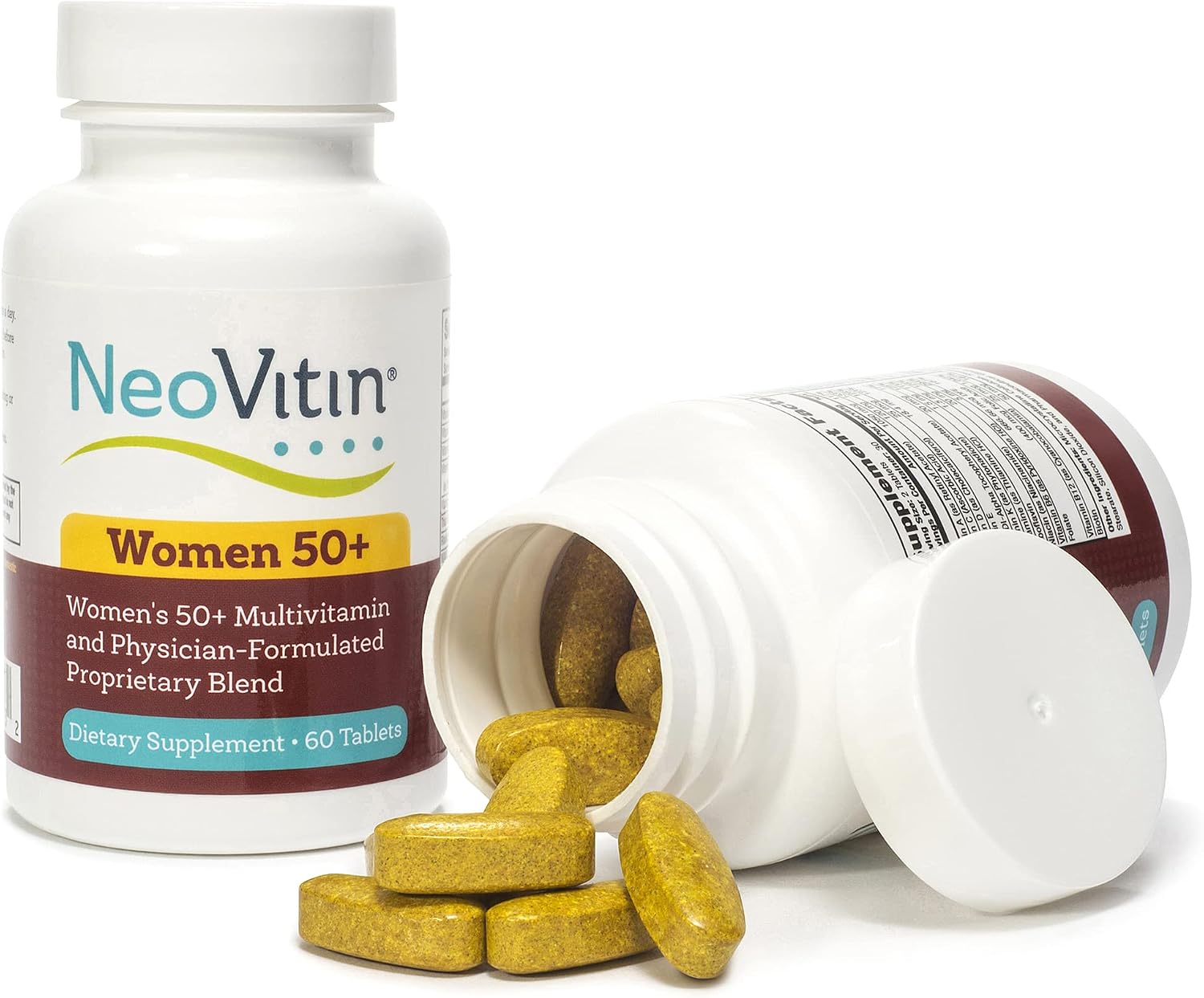 Women's 50+ Formula Multivitamin with Brilliant Blend - Daily Nutritional Support for Women Over 50 (60 Count)
