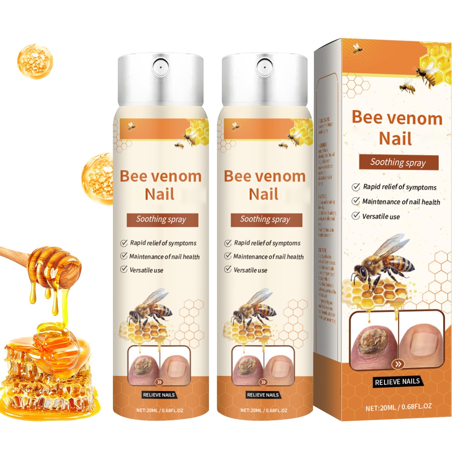 Amazon.com : Bee Venom Nail Soothing Spray, Toe Nail Treatments
