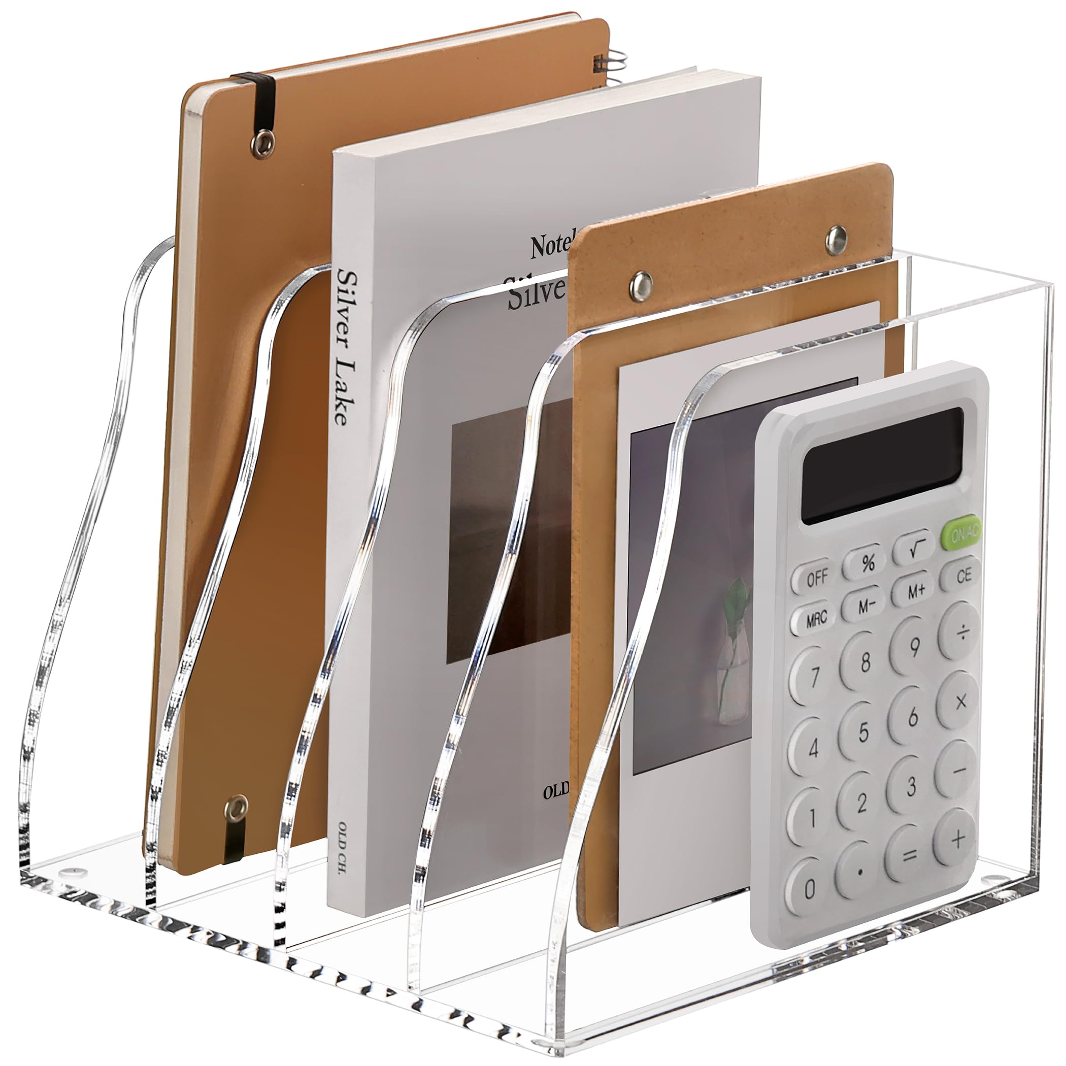 Organiseur de bureau acrylique SANRUI pour éliminer le désordre et trier les documents B5