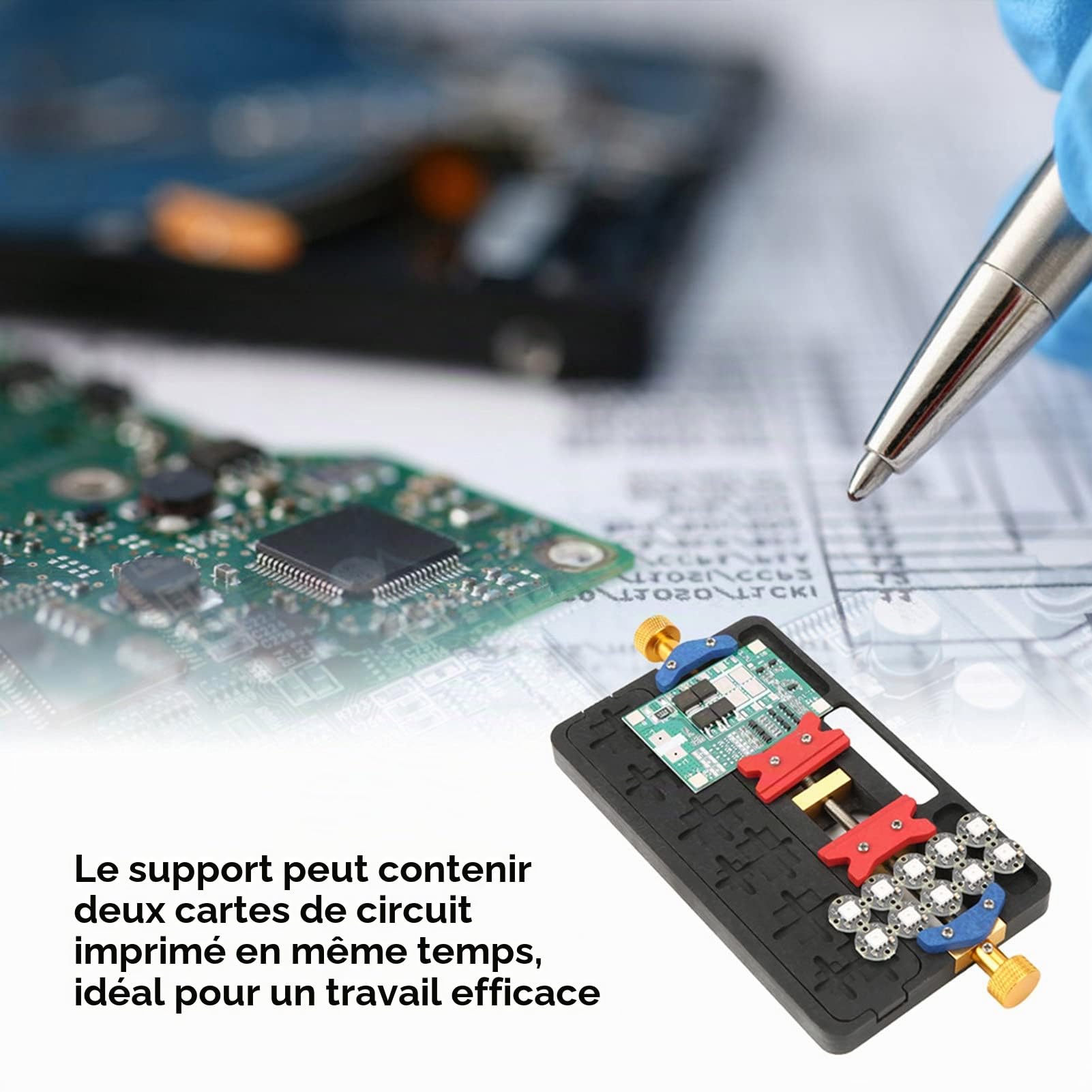 Fixation BGA, support de fixation de carte PCB outil de serrage de carte PCB support de carte de circuit imprimé à souder pour réparation de téléphone outil de serrage
