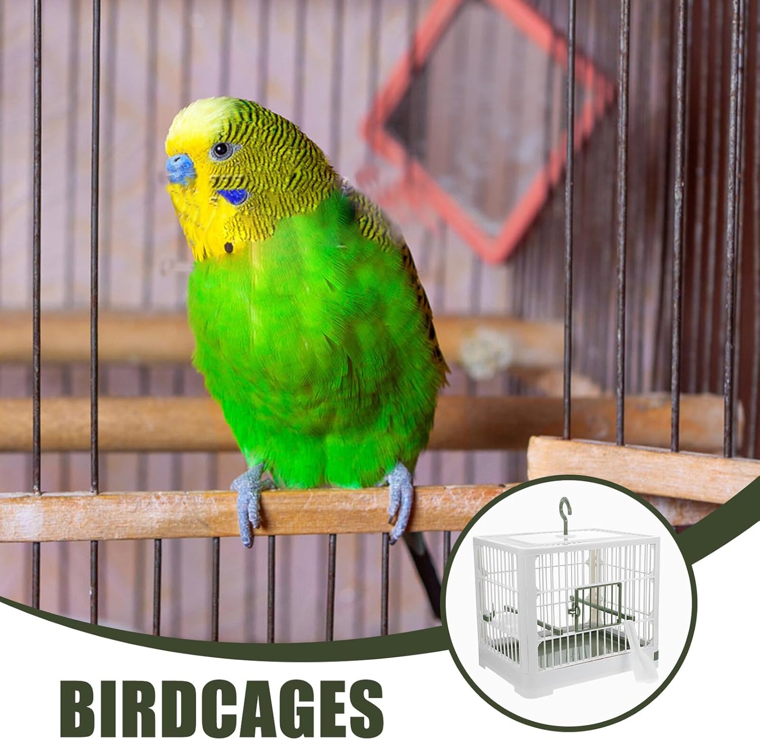 Foldable Parrot Travel Carrier Cage Lightweight Portable Bird Cage with Ventilated Mesh Design for Parakeets Cockatiels Small Birds for Travel and Outdoor Use