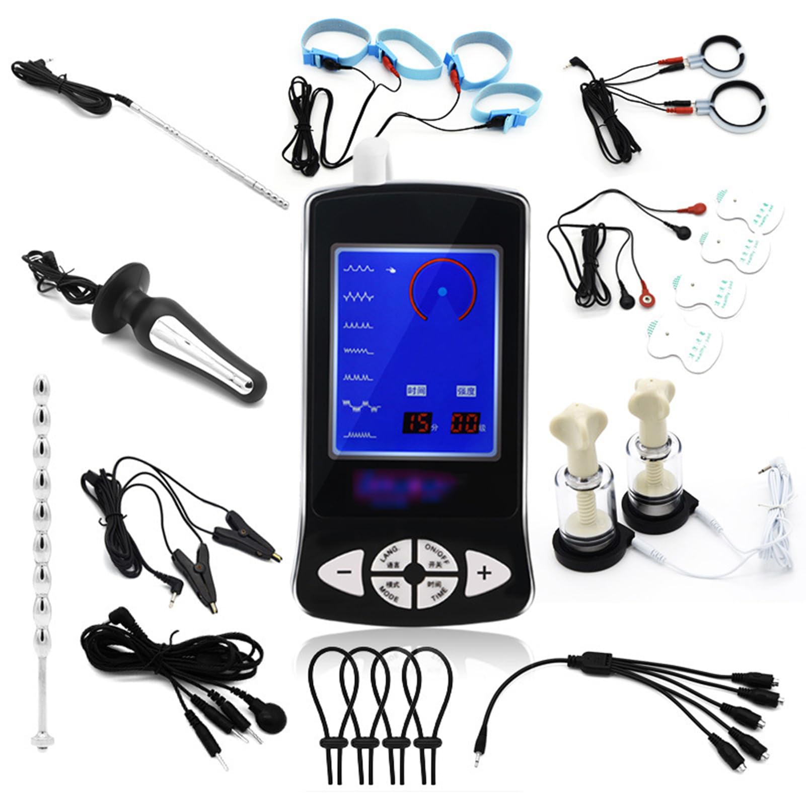 Electro Shock Sex, Elektrosex Massage Pads für Reizstromgerä, Elektro stimulationsgerät männer Sex, 12-Teiliges Set Sexuelle elektrostimulation
