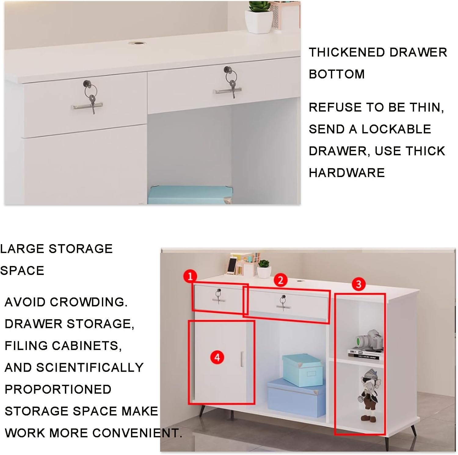 Reception Desk,Reception Desk with Counter,Receptionist Desk,Mobile Design, Suitable for Restaurants,Beauty Salons,Companies and Other scenarios (Need to be Installed)(A)