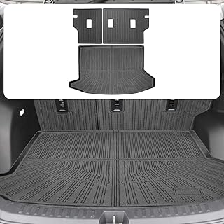 CaBYbigG Tapis de sol et doublures de chargement compatibles avec Chevrolet Equinox 2025 Essence Noir 5 pièces