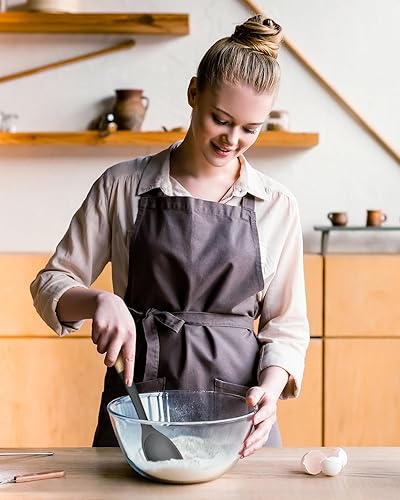 Miniatura 5 de Silicone Cooking Utensils Set, Perfectly Angled for Frying, Mixing,Serving,Draining,Turning and Stirring, BPA-Free Matte Silicone, Wood Handles,