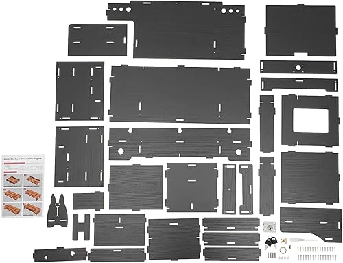 Miniatura 5 de Soporte elevador de madera para monitor, con dos cajones, organizador de estante de escritorio, gabinete de almacenamiento, para