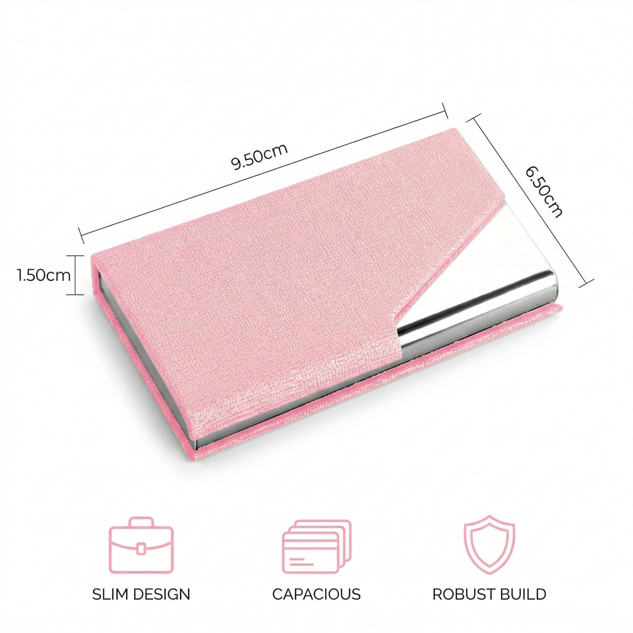Porta Biglietti Da Visita Magnetico, Rosa, 1 Pezzo, Ufficio e Affari