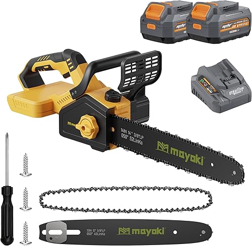 Motosierra inalámbrica de 40 V y 14 pulgadas compatible con batería Dewalt de 20 V MAX, motosierra eléctrica de mano con motor sin escobillas de