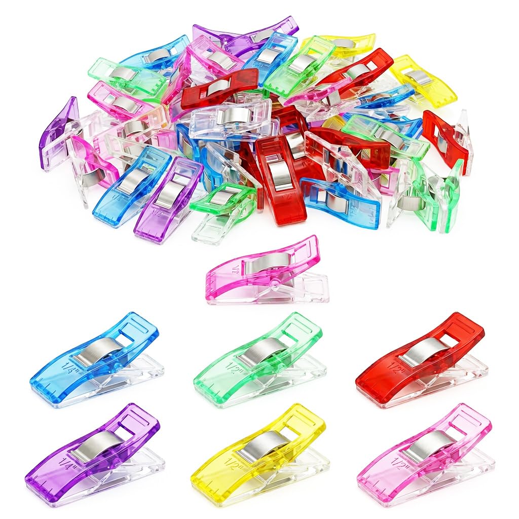 60PCS Sewing Clips for Fabric,Multifunctional Quilting and Crafting Helpers