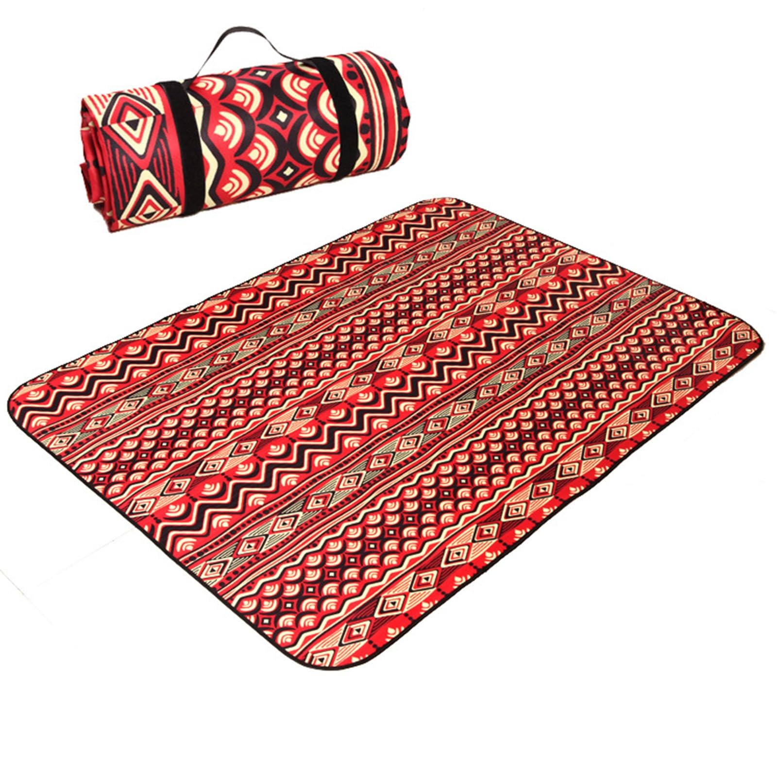 Picnic blanket waterproof 300x300, Extra Large Picnic Blanket , Foldable and Portable Picnic Blanket Waterproof, 3 Layers Thick Big Tent Carpet for Camping, Park, Garden, Machine Washable,E,200x200cm