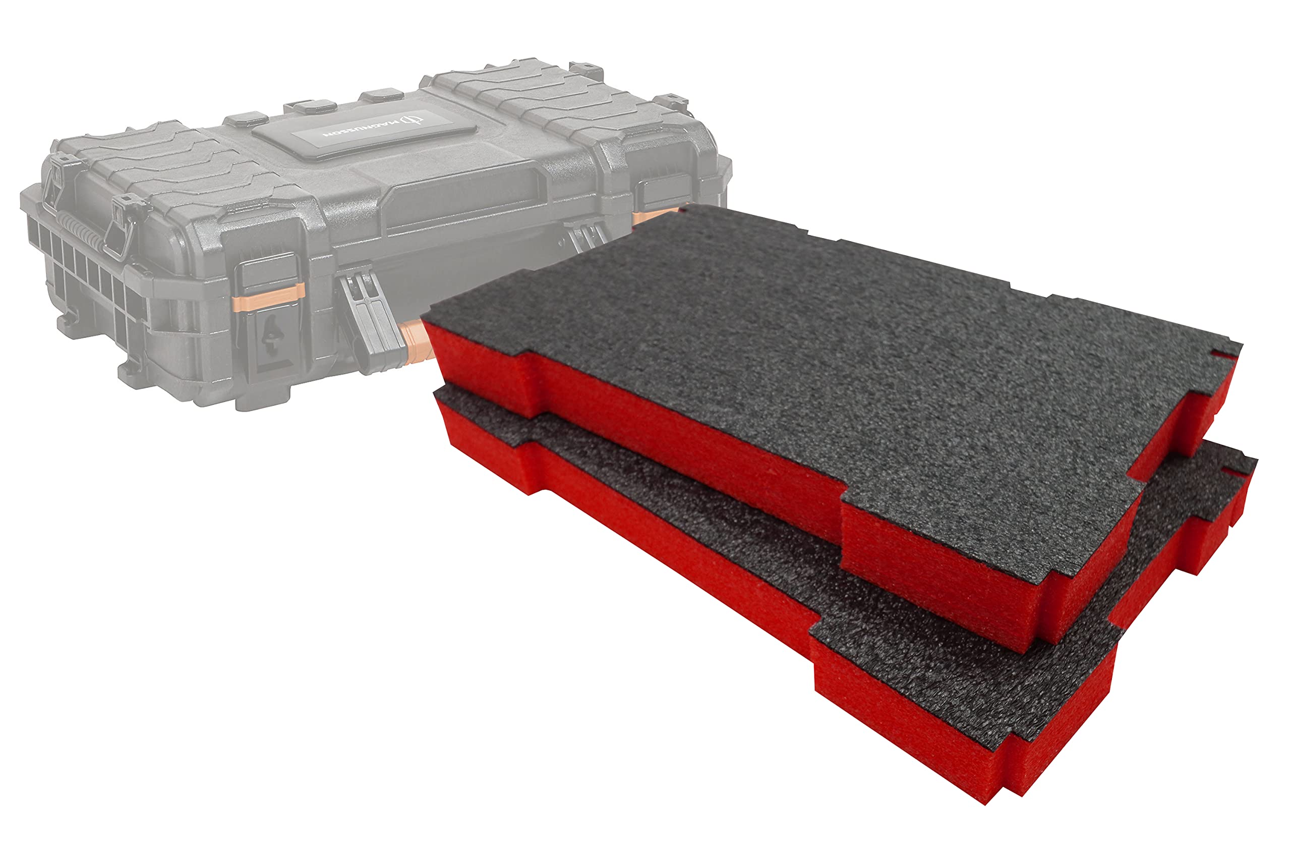 Shadow Foam Easy Peel – Foam Inserts for the Magnusson Site System Organiser [Red 50mm Twin Pack] Perfect Inserts for the Magnusson Site System 22” Organiser | Power Tool & Hand Tool Storage