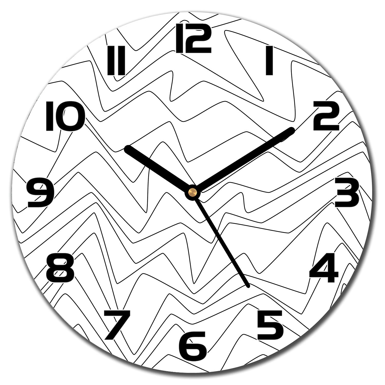 Horloge murale moderne lisible en verre de 30 cm pour eviter les retards