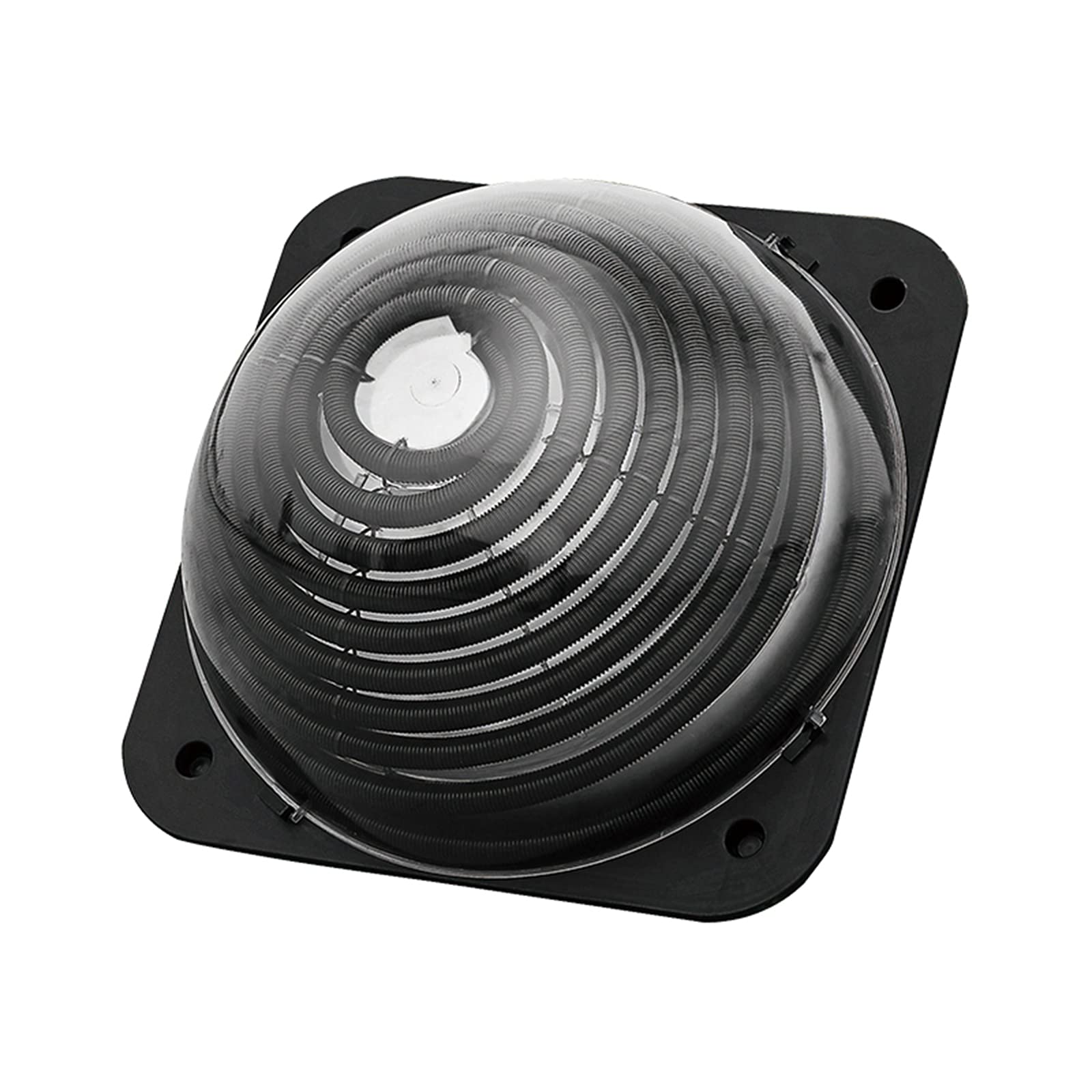 Fayelong Chauffe-Piscine Solaire à dôme pour piscines creusées et Hors Sol Panneaux Chauffants avec connecteur, Noir