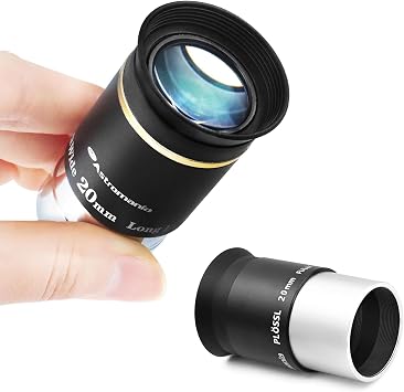 Astromania 1.25 20mm Plossl Telescope Eyepiece - Bundle with - 66 Degree 20mm Eyepiece