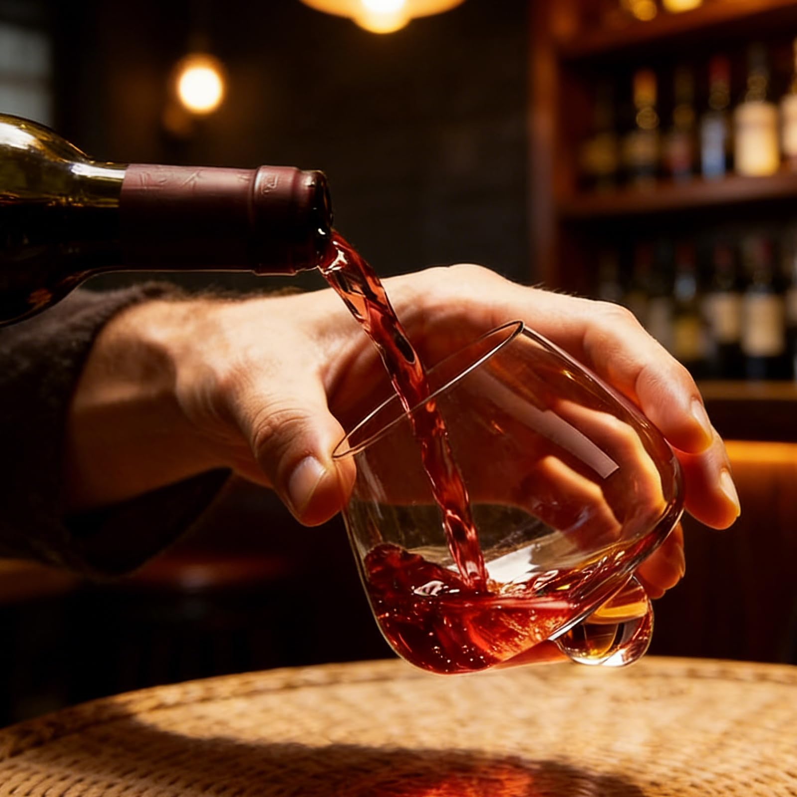 Bicchieri Whisky Rum: Set Da 2 Pezzi 235 Ml Cognac Vino Cristallo Rotanti Senza Stelo, Degustazione Vetro Inclinati Liquore, Bicchieri Da Rum Trasparenti per Bourbon, Scotch, Cognac E Cocktail