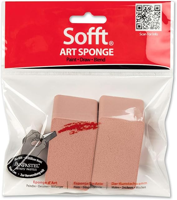 Sofft Tool 61031 Flat Angle Slice Sponge Pack of 2 for PanPastel Artist Painting Pastels