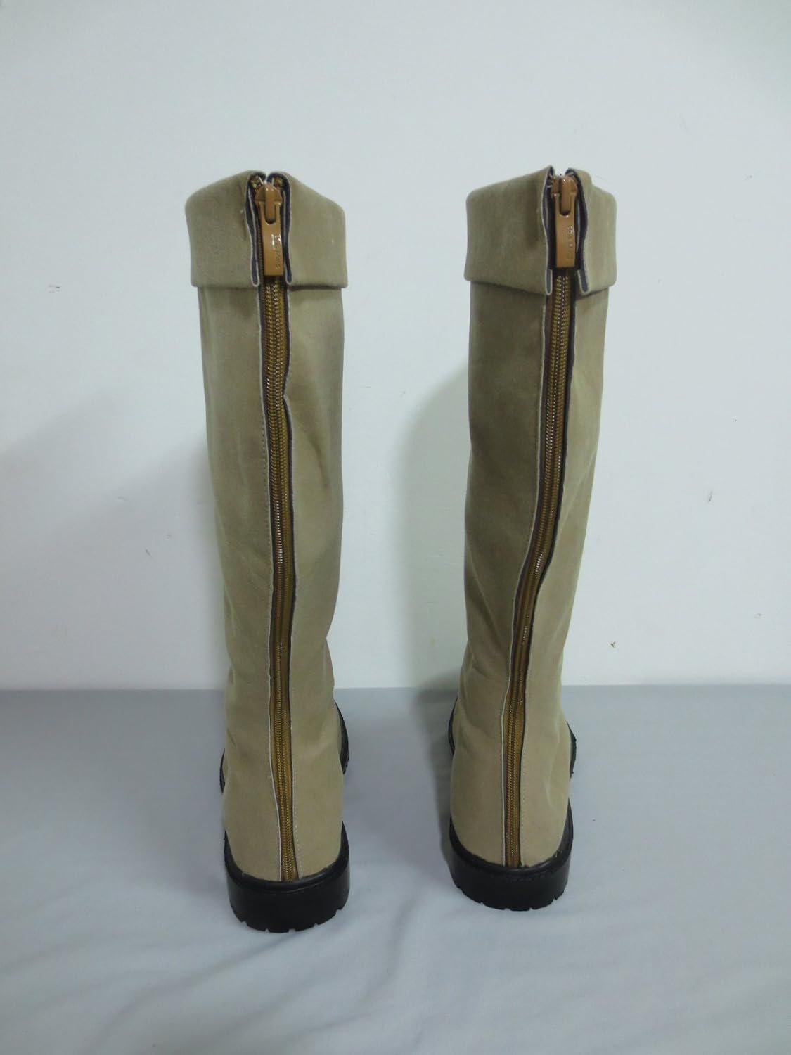 Yuancoser Fold-Over Cuff Low Heel Knee-High Boots Footwear Cosplay Shoes H016