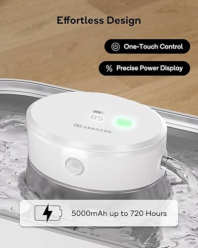 Miniatura 5 de Fuente de agua inalámbrica para gatos, fuente inalámbrica de 108 oz3.2 L para beber, fuentes de agua para mascotas para gatos en interiores,