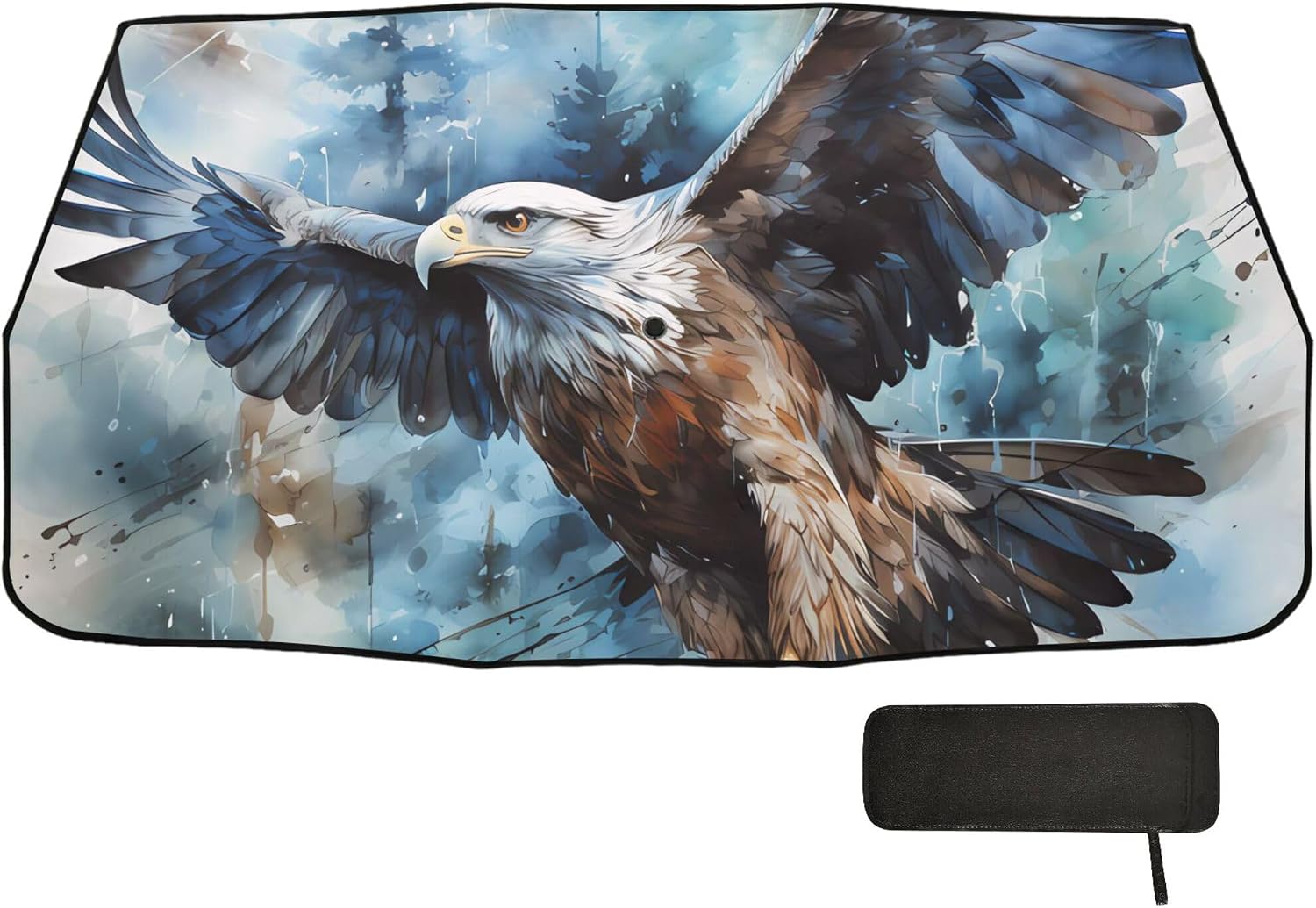 Car Umbrella Sun Shade Cover, Animal Eagle Umbrella Sun Shade for Car Truck Window Front Windshield, Blocks UV Rays Sun Visor Protector Sun Heat Reflector to Keep Your Vehicle Cool