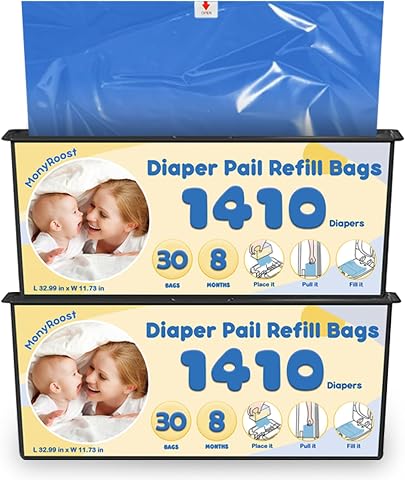 Diaper Pail Refills Bags Compatible with Genie Easy Roll...