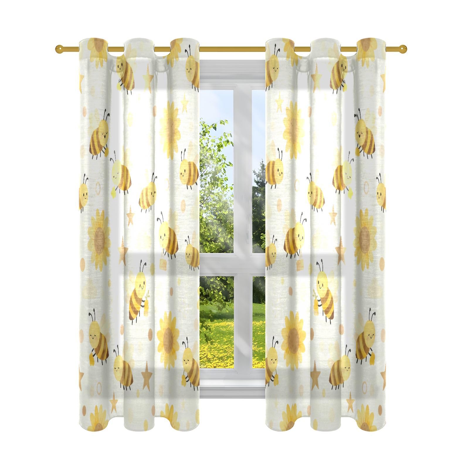 Rideaux de placard tournesol 160 cm pour créer une ambiance de cuisine de campagne