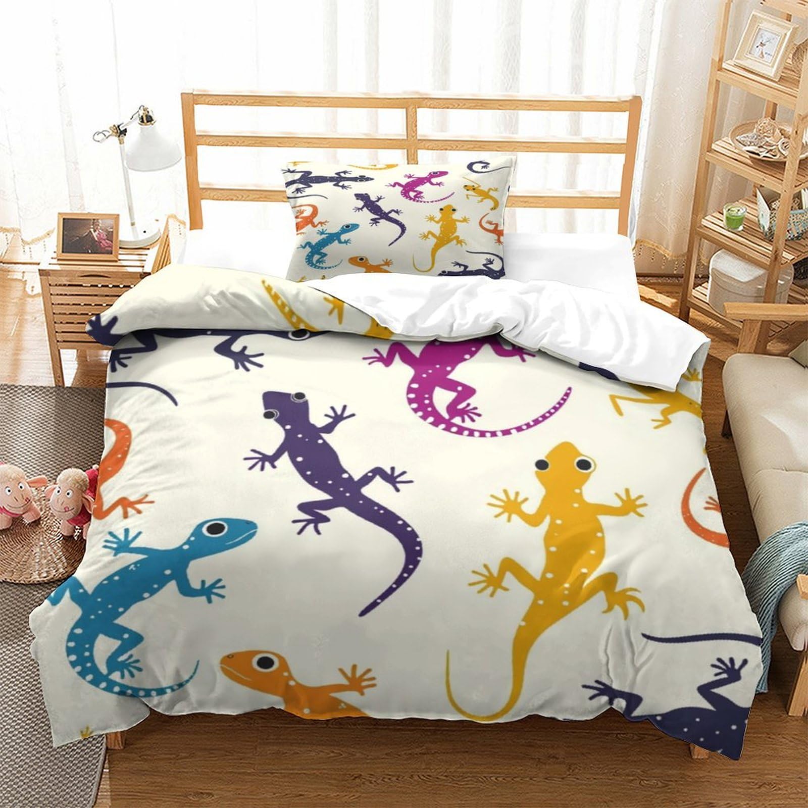 Bettwäsche 135x200 Kinder GrüNe PalmbläTter Bett Produktbild-Vorschau 8