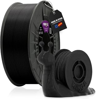 WINKLE Filamento PLA HD Negro Azabache | Filamento Impresora 3D | Filamento PLA 1,75mm 1kg | PLA Negro | Compatible con Todas las Impresoras 3D | Precisión Dimensional | Bobina 1kg