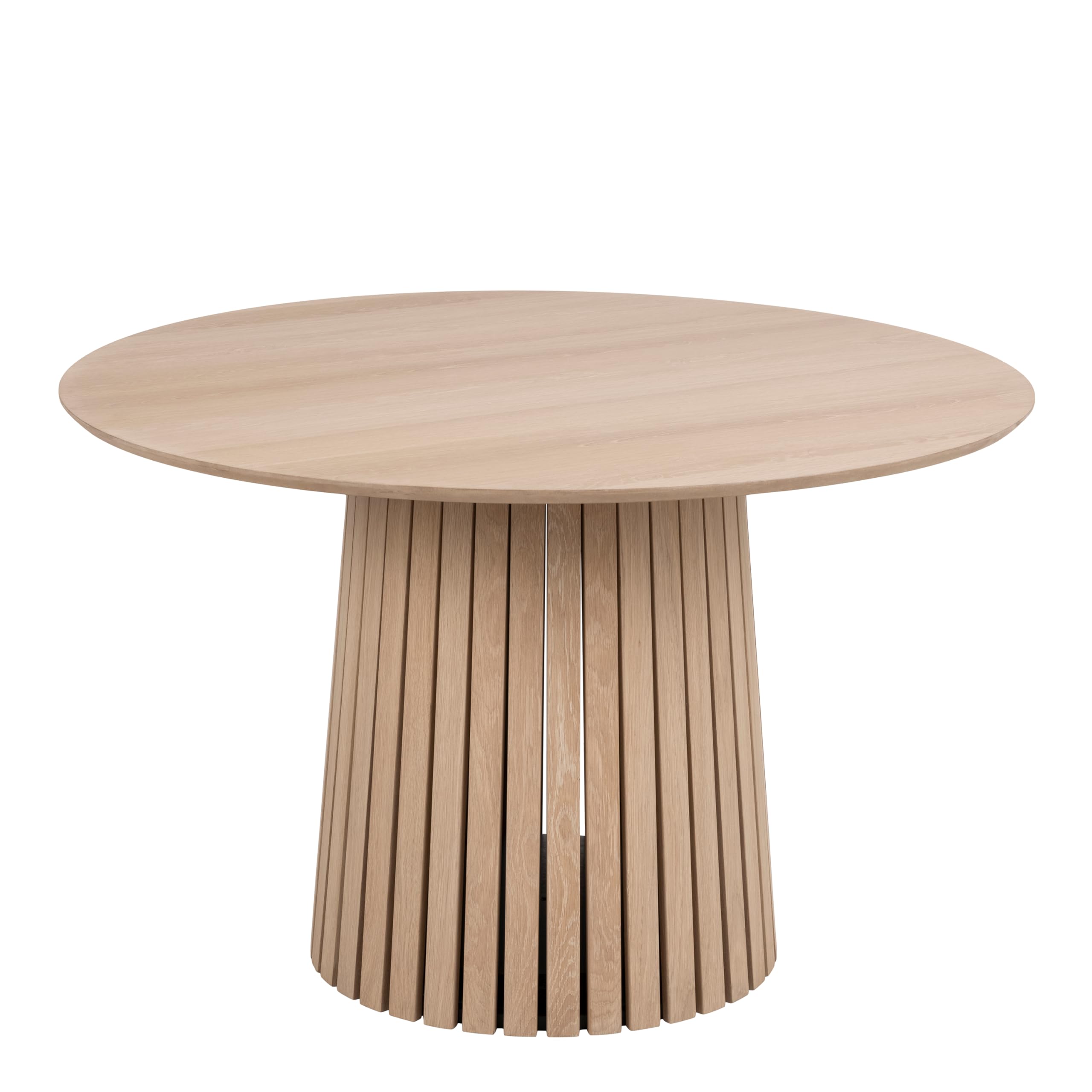 Furniture To Go, White, Christo Round Dining Table Oak