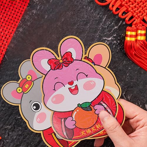 Miniatura 8 de Tofficu 18 sobres rojos 2023 de Año Nuevo chino Conejo Hong Bao Paquetes de dinero de la suerte para Año del Conejo Festival de Primavera