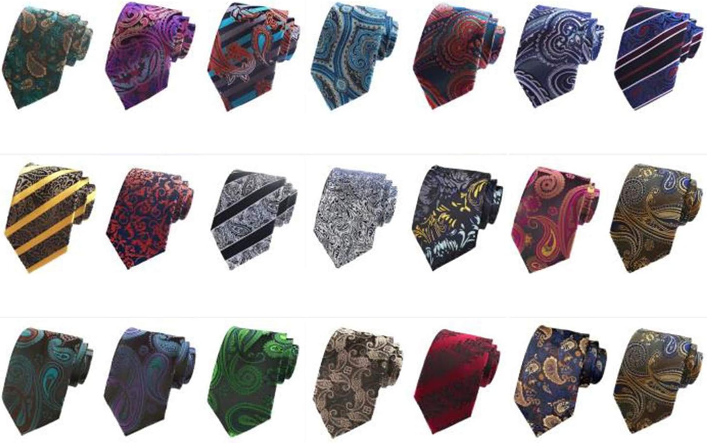Andongnywell Polyester Trendy Tie Skinny Neckties for Men Boys Classic Necktie Woven Trendy Neck Ties Bow Tie