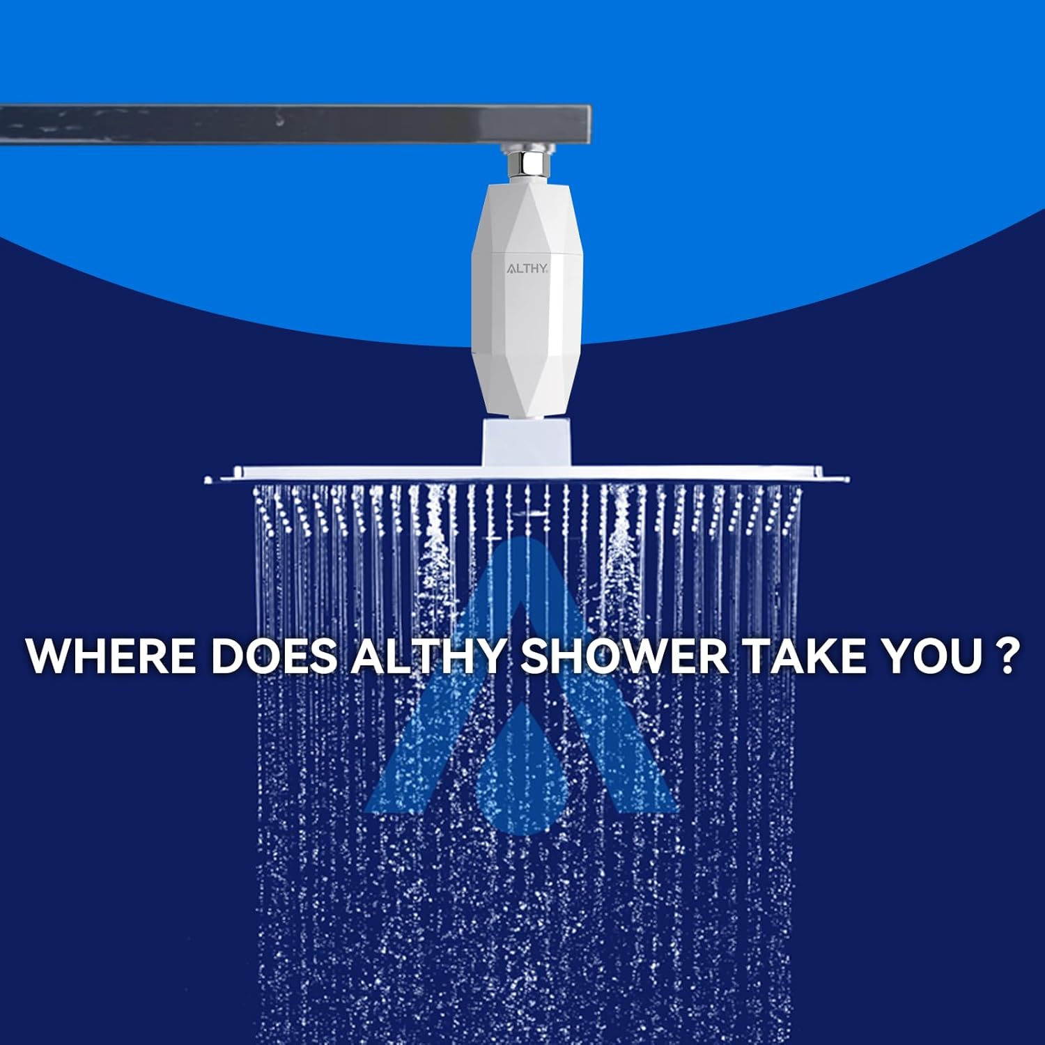 ALTHY Vitamin C Revitalizing Shower Head Water Filter - Reduces Chlorine, Heavy Metal & Softens Hard Water- Prevent Dry Itchy Skin, Hair Loss, Dandruff (Includes 4 Filters)