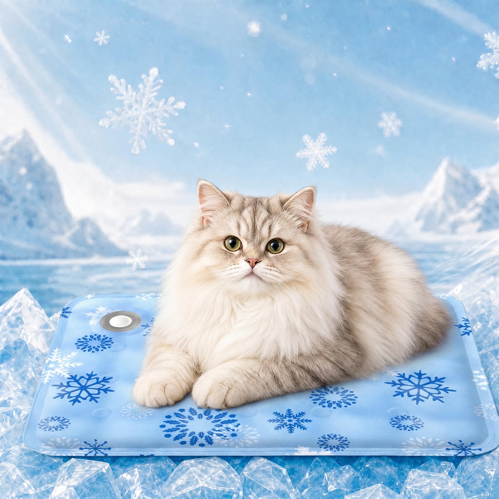 Cooling Mat for Dogs Cats, 40 x 50 cm Summer Dog Bed, Blanket Cooling Gel Cushion Self-Cooling, Waterproof, Pet Cooling Mat | Manta Alfombrilla Refrescante Cojín de Gel Auto Refrigerante Impermeable, Pet Cooling Mat