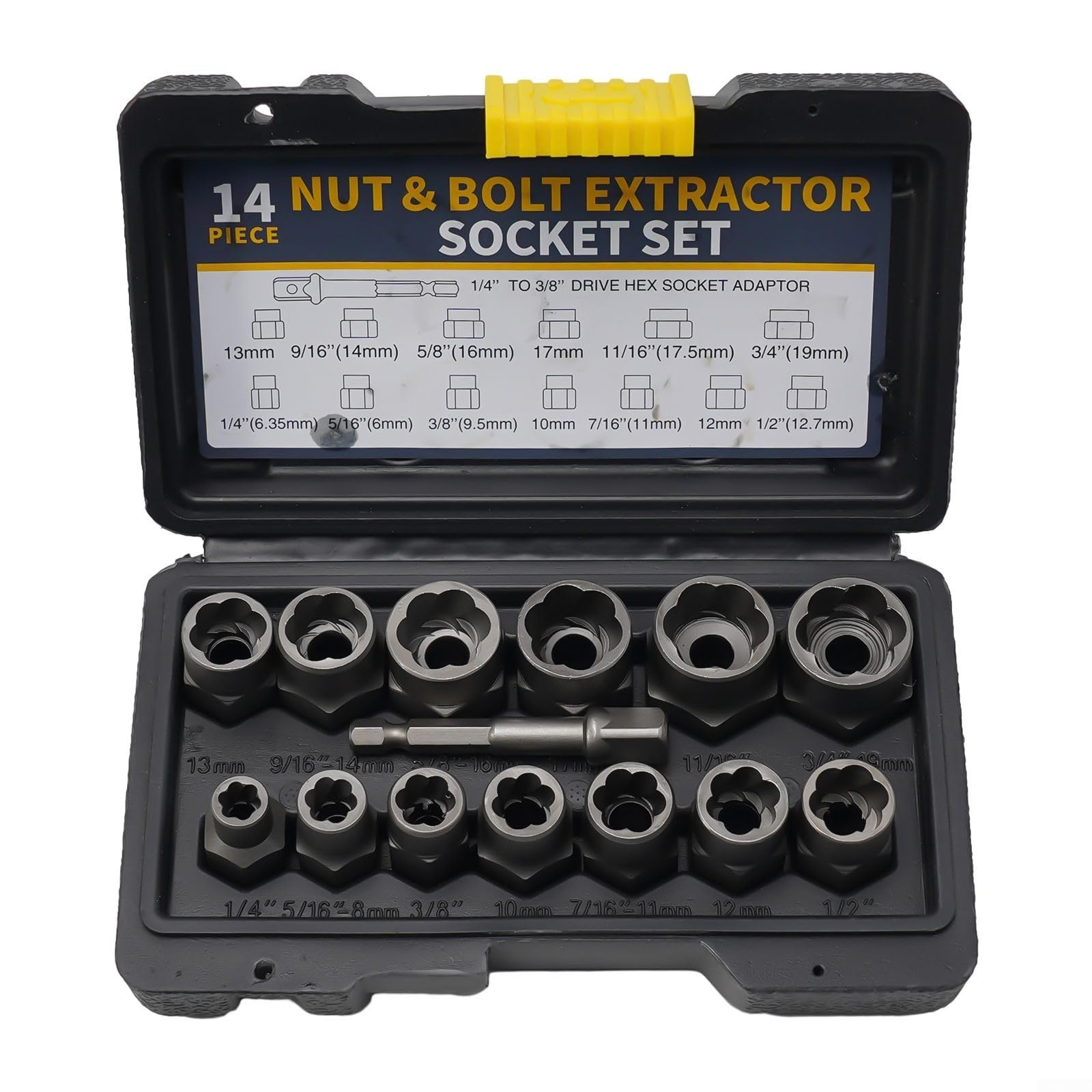 Extracteur de boulons endommagés pour réparation automobile et vis dénudées - 14 Pcs