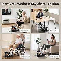 Vista 8 de Elliptical Exercise Machine, Under Desk Ellipse Leg Exerciser as Seen on TV, Quiet Electric Seated Pedal Elliptical for Seniors with 12 Adjustable