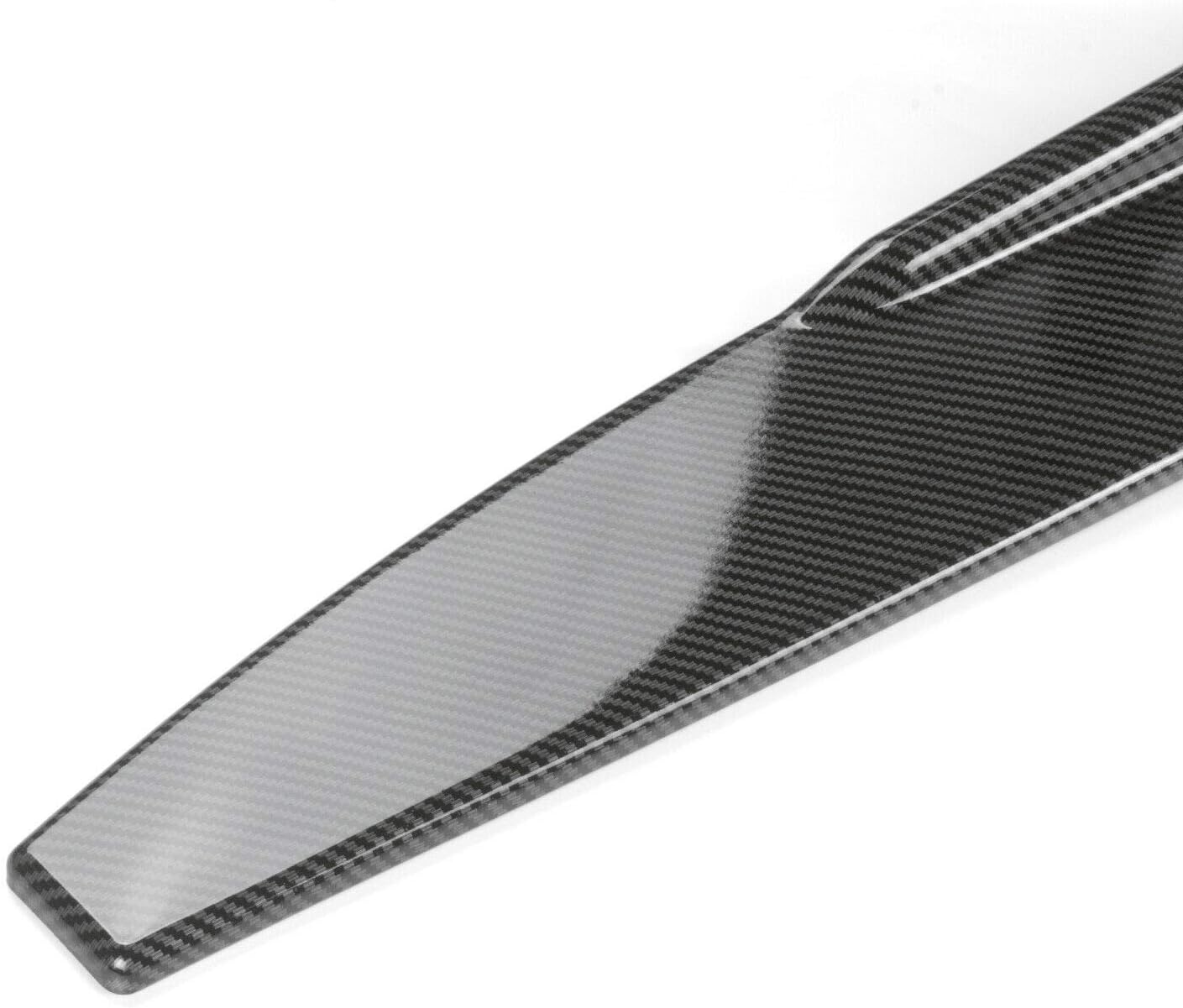 EZAUTO WRAP Carbon Fiber Style Black Universal Car Side Skirt Splitters Diffuser Body Kit Winglet Wings Rocker Extension Panel