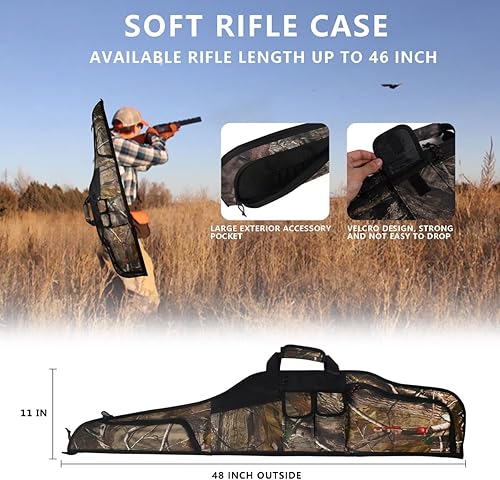 Miniatura 6 de Estuche suave para escopeta de rifle de 48 pulgadas y 52 pulgadas - G-Pro Camo Bolsa larga para pistola con almacenamiento adicional para rifle con