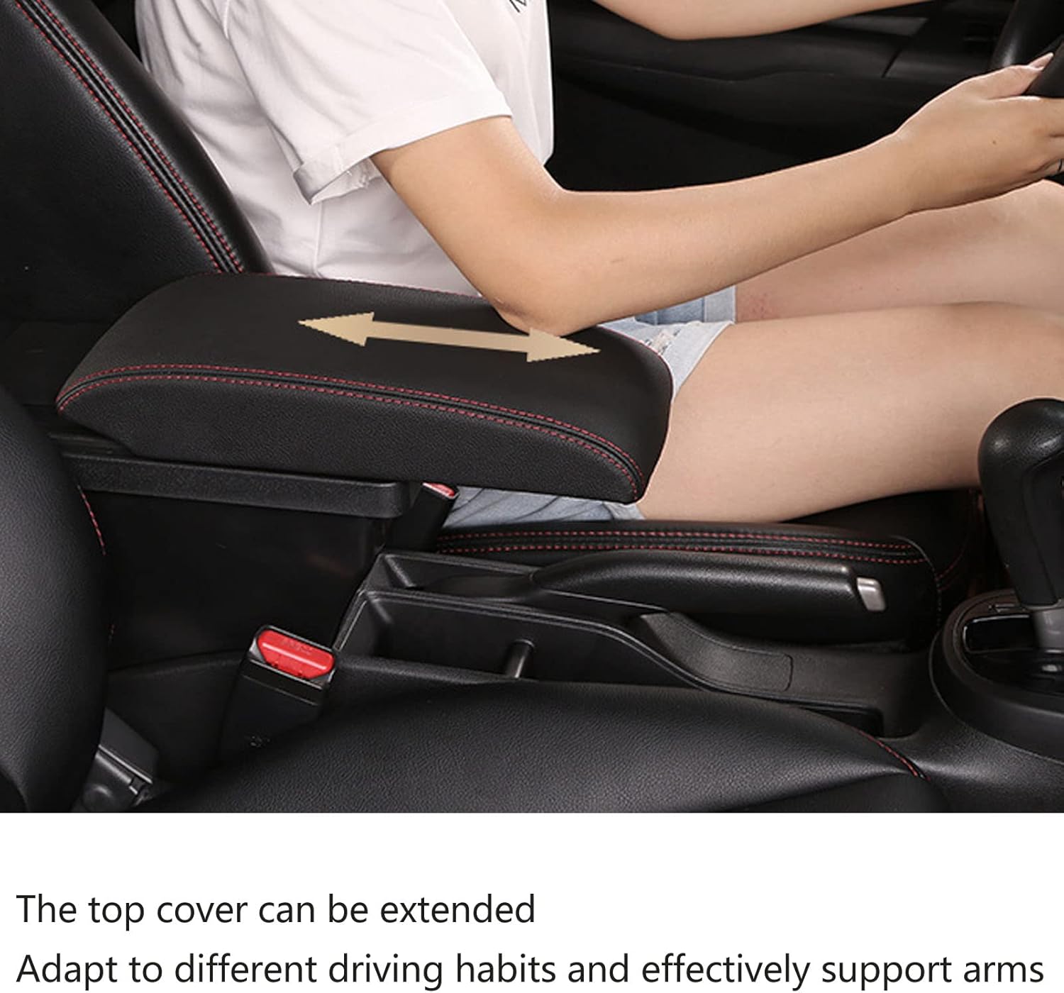 Car Armrest Box, Double Layer Center Console with 3 USB Ports Auto Interior Upgrade for Kia Soul 2006-2017