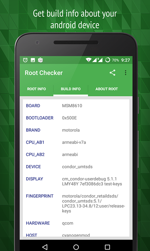 Root Checker & Build Info - App on Amazon Appstore