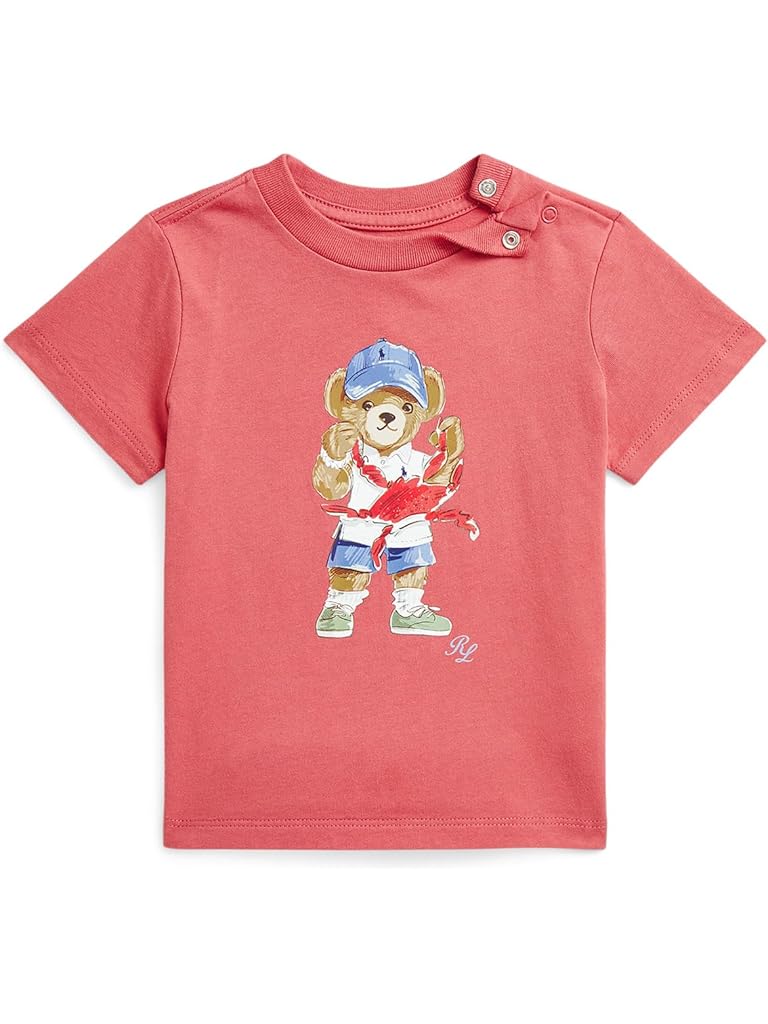 Pink Polo Ralph Lauren Polo Bear Cotton Jersey Tee (Infant)