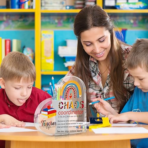 Miniatura 5 de Yookeer Regalo de agradecimiento de Navidad para profesores, regalo de cumpleaños para profesores, pisapapeles, recuerdo de agradecimiento para