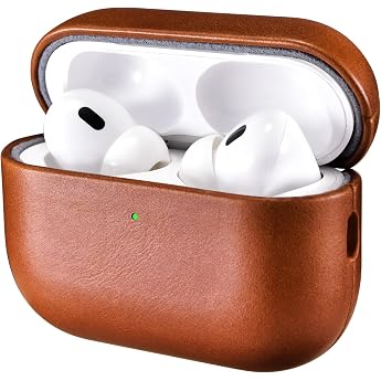 ICARER Leather Case for AirPods Pro 3 2025 Protective Case Brown